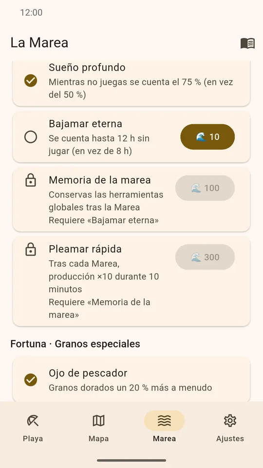 Las ramas Bajamar y Fortuna del Árbol de la Marea.