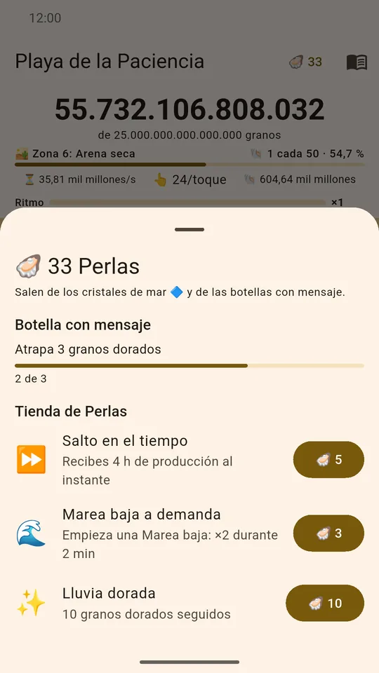 Las Perlas, la misión de la botella del día y la tienda de Perlas.